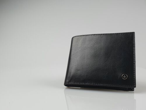 Portefeuille pliant en cuir noir Zippo (120 mm x 100 mm) *neuf dans sa boîte* - L51095 - Photo 1/7