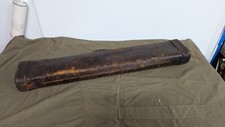 Vintage Leather Take Down Shotgun Rifle Gun Case double sided