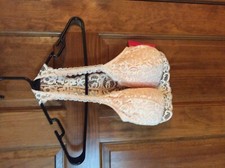 New Xhilaration Bralette Lac Feather Peach L NWT