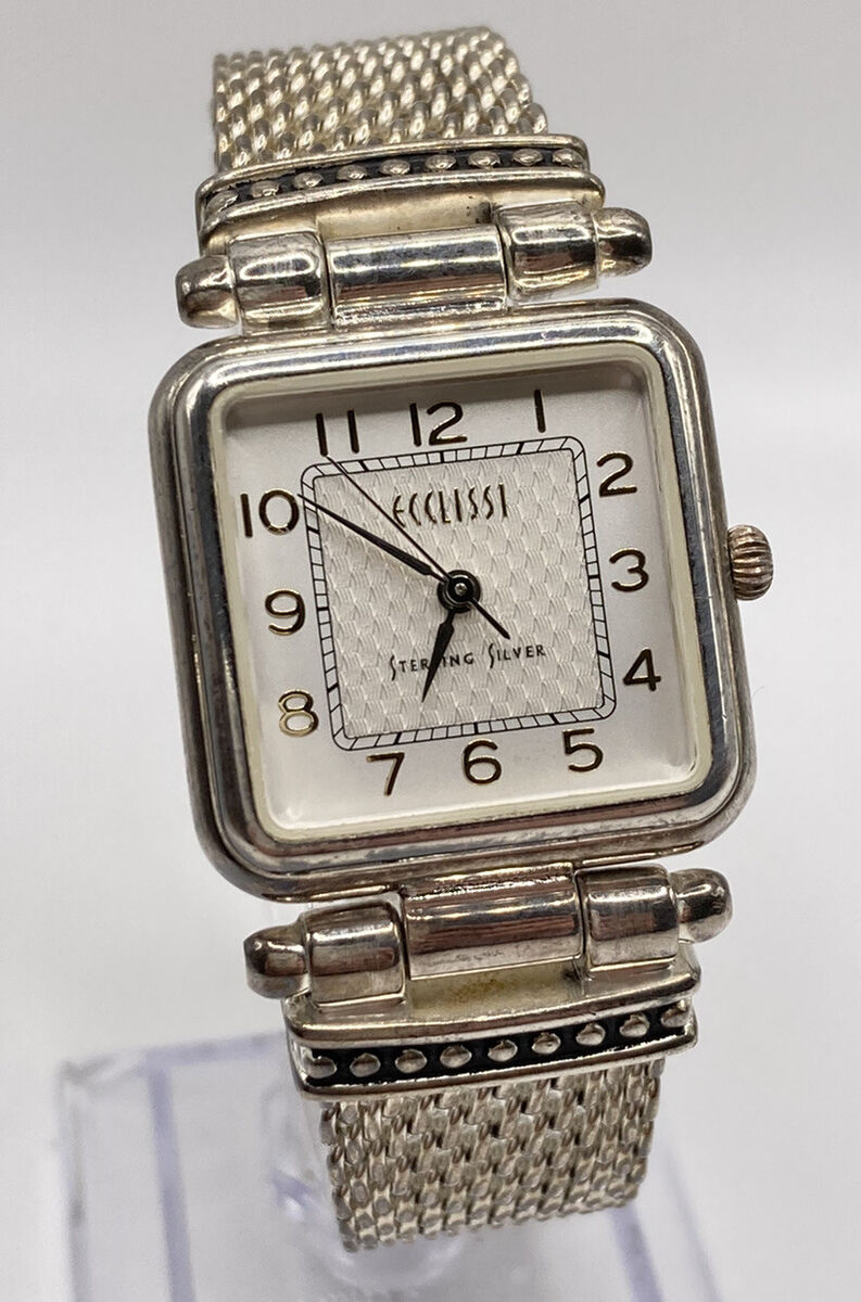 Vintage Ecclissi 925 Sterling Silver Ladies Mesh Bracelet Vintage Ecclissi 925 Sterling Silver Ladies Mesh Bracelet