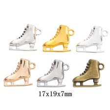 10pcs 17 19 7MM Alloy Charm Ice skates Pendant