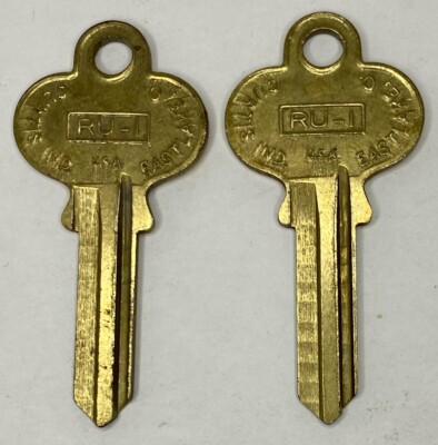 Original NOS Curtis Industries Authentic Key Blanks RU-1 Set of 2 - USA Made
