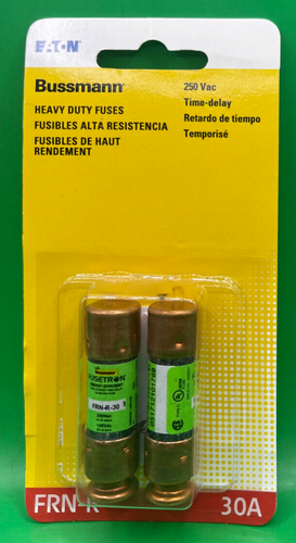 Bussmann FRN-R-30 30Amp 250V Dual Element Time-Delay Heavy Duty Fuses ...