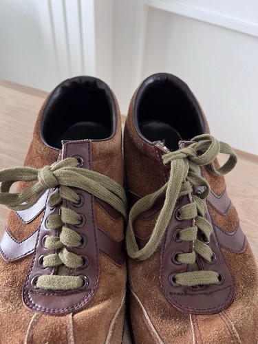 Vintage Brunswick 1970’s Tobacco Two Tone Suede Bowling Shoes Size 10. - Picture 4 of 11