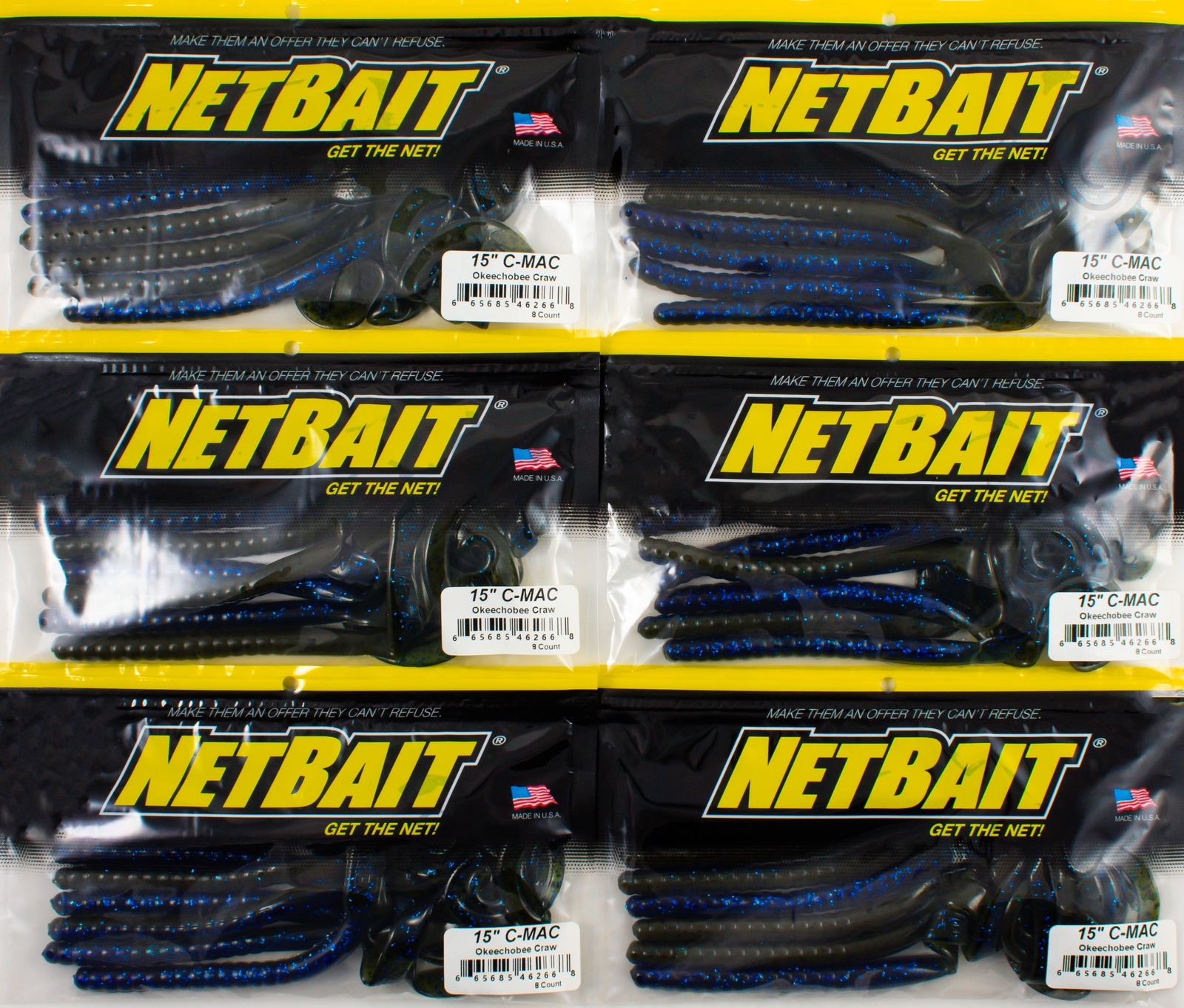(LOT OF 6) NETBAIT C-MAC 15
