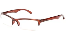 Half Rimless Rectangular Reading Glasses Sophisticated Look 