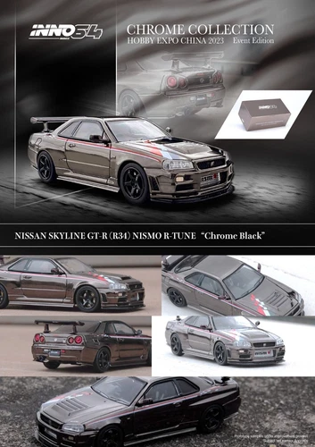 Inno64 Nissan GT-R R34 Nismo R-Tune GTR Bejing expo chrome black gold sliver - Picture 8 of 12