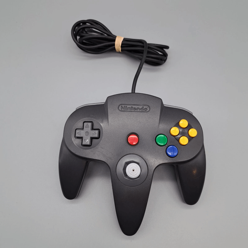 Official OEM Nintendo 64 N64 Black Controller Tested 9/10 Stick Tested Working