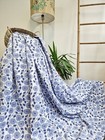 Indian Block Floral print kantha Quilt Blanket Cotton king Size Bedsoread Throw