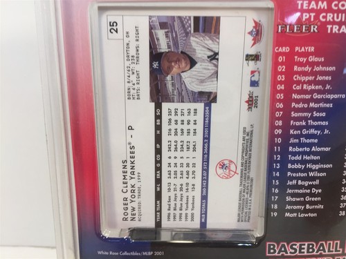 2001 PT Cruiser Fleer White Rose Roger Clemens Yankees NIB - Picture 7 of 8