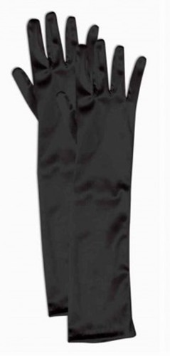 RED BLACK WHITE LONG SATIN GLOVES FLAPPER 1920S MOLL GREAT GATSBY CHARLESTON - Picture 3 of 4