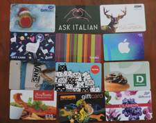 BARGAIN BUNDLE OF 12 ASSORTED UK GIFT CARDS. COLLECTORS ITEM. NO VALUE. LOT 13