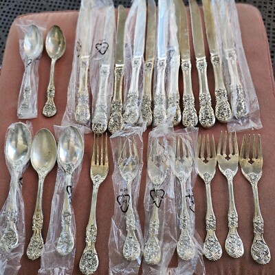 Vintage Rogers silver plated Franche Rose China A Lots 23 Pc Mixed  Some New