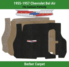 Lloyd Berber Trunk Carpet Mat for '55-57 Chevy Bel Air w/Chevy Vintage Crest