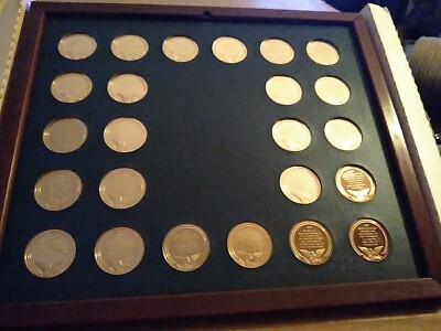 Franklin Mint 24 Solid Bronze Coins The History Of America For