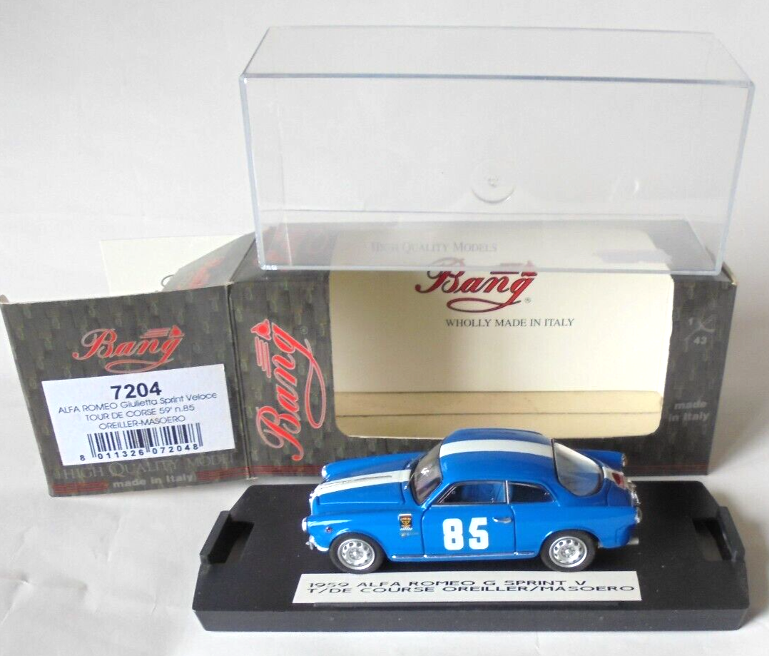 Alfa Romeo Giulietta Sprint Tour de Corse Blue Bang 1/43 diecast