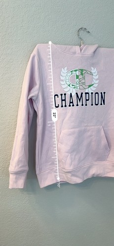 Champion Youth Girls Hoodie Sweatshirt Kids Heritage Fleece Light Pink Size S - Picture 4 of 4