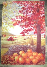 Fall Farm Country Outdoor Flag Pumpkins Barn Autumn Decorative Banner 25 x 37