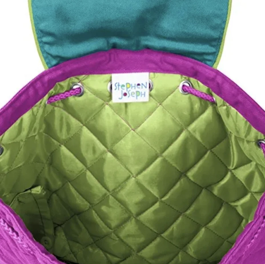 Stephen Joseph Kids' Unisex Toddler Back to School Quilted Backpack, Paisley - Image 4 of 4