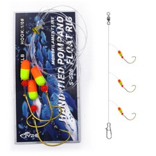 Pompano Rig with Floats Surf Fishing Rigs Swivel Snaps Circle Hooks Saltwater