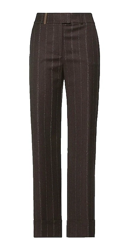 Wool Striped Pants for Women