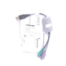 Black Box KVUSB2PS2 USB to PS/2 Converter Cable USB Type A to 2x 6-Pin Mini DIN