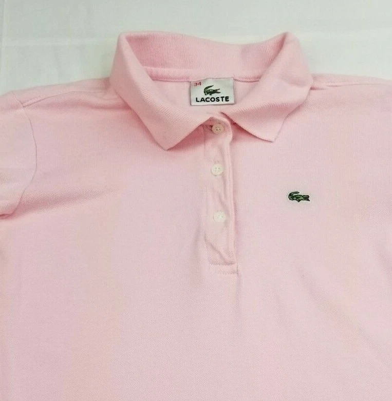 Lacoste Size 34 (U.S. XS) Women's Pink Short Sleeve Cotton