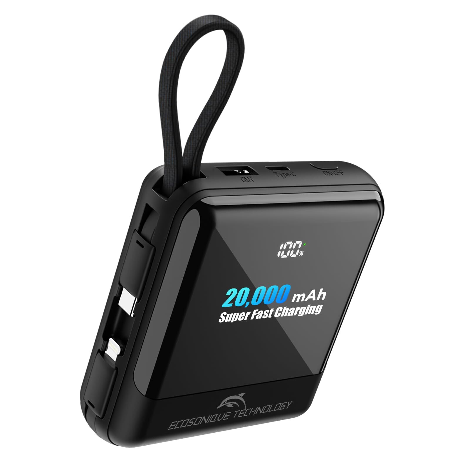 Ecosonique 20000mAh Power Bank 33W Max Fast Charging Portable Charger with Bu...