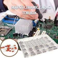 960PCS 24 Values Ceramic Capacitor Assortment Kit 2pF-100nF Components Package