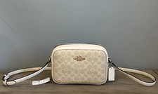 COACH Jamie Camera Crossbody Bag Signature Canvas Leather Sand/Chalk CZ186 NWT