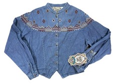 Vintage Wrangler Silverlake Embroidered Button Up Blouse New Nwt Womens Medium Vintage Wrangler Silverlake Embroidered Button Up Blouse New Nwt Womens Medium