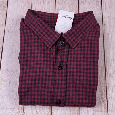 Robert Graham Flannel Shirt Mens 2XL Red Plaid Button Up Tailored Check NWT $178