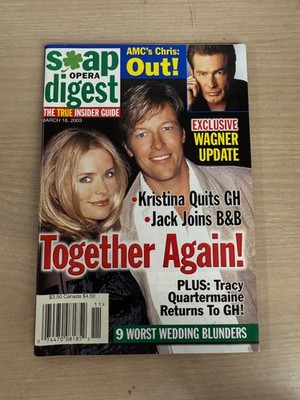 Soap Opera Digest Magazine March 18 2003 Kristina Quits GH B&B CBS