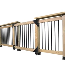 Pylex Sliding Gate Kit Black for Wood Railings Under 5 ft New Open Box