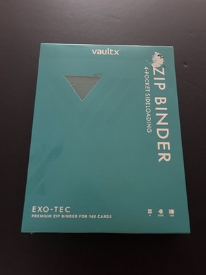 Vault X 4-Pocket Side Loading Exo-Tec Premium Zip Binder For 160 Cards - TEAL