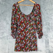 Womens Dress 3/4 Babydoll Y2K Milkmaid Romantic Floral Spring Bloomcore Feminine