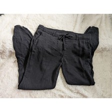 James Perse Black Stretchy Comfy Chino Pull On Ankle Pants With Pockets Size 2