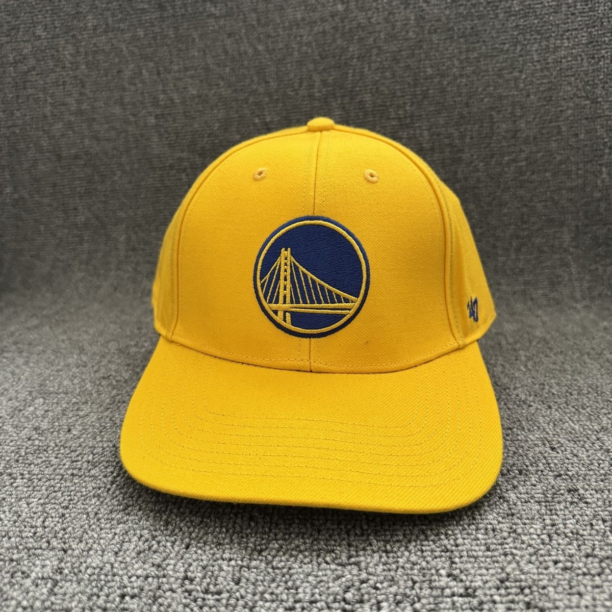 '47 Brand Golden State Warriors Snapback Hat Yellow Curved Brim NBA Cap