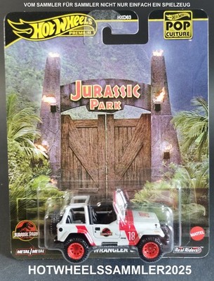 HOT WHEELS POP CULTURE ''1992 JEEP WRANGLER SAHARA'' JURASSIC PARK HXD63 OVP!