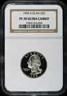 1995-S Clad Washington Quarter $1 NGC PR70 Ultra Cameo
