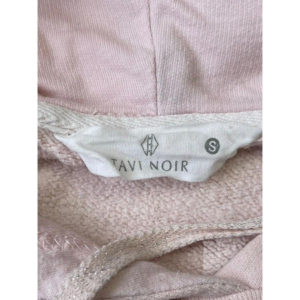 Sudadera con Capucha Rosa Rubor Semi Recortada Tavi Noir Ropa de Salón Deportiva Elegante Pequeña Foto 4 de 4