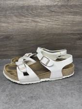 Birkenstock Rio Kids Sandals Size 3 34 White Leather Strap Walking
