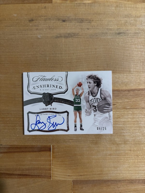 2019-20 Panini Flawless Larry Bird Enshrined Signatures Auto #/25 Celtics
