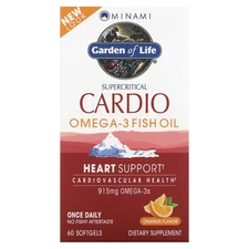 Minami Nutrition Cardio Omega-3 Fish Oil Orange Flavor 60 Softgels Dairy-Free ,