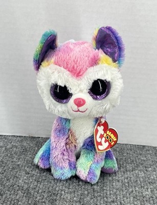 Ty Beanie Boos Izabella 6'' Plush Atuffed Animal Rainbow Tie Dye