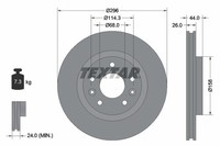2X Textar 92274203 Bremsscheibe FüR Renault Nissan