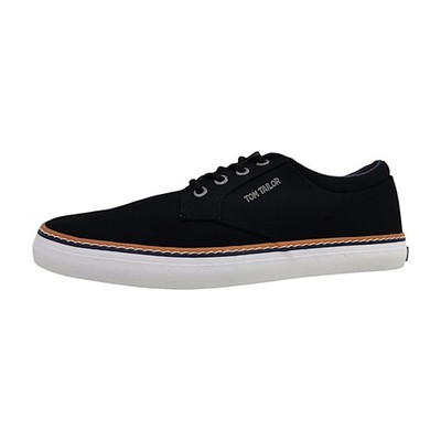Tom Tailor  Herrenschuhe Schnürschuhe Leinenschuh Schwarz Freizeit