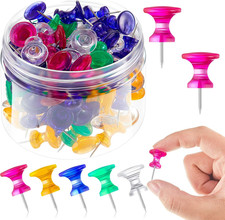 100 Pcs Giant Push Pins Large Thumb Tacks Plastic Heads 1 Inch Jumbo Push Pins f