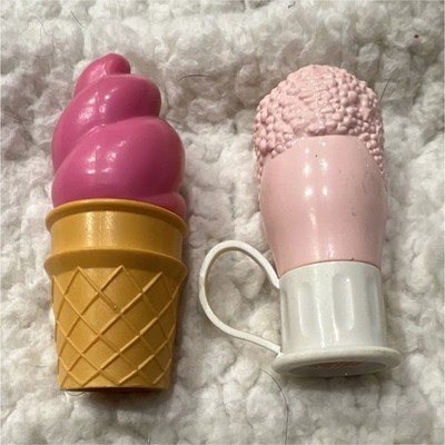 Avon Vintage Ice Cream Cone Lip Pomade Strawberry & Ice Cream Soda Tutti Frutti