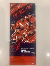 WASHINGTON CAPITALS VS BOSTON  OCT 8/25 TICKET STUB --OVI GOAL COUNT 897